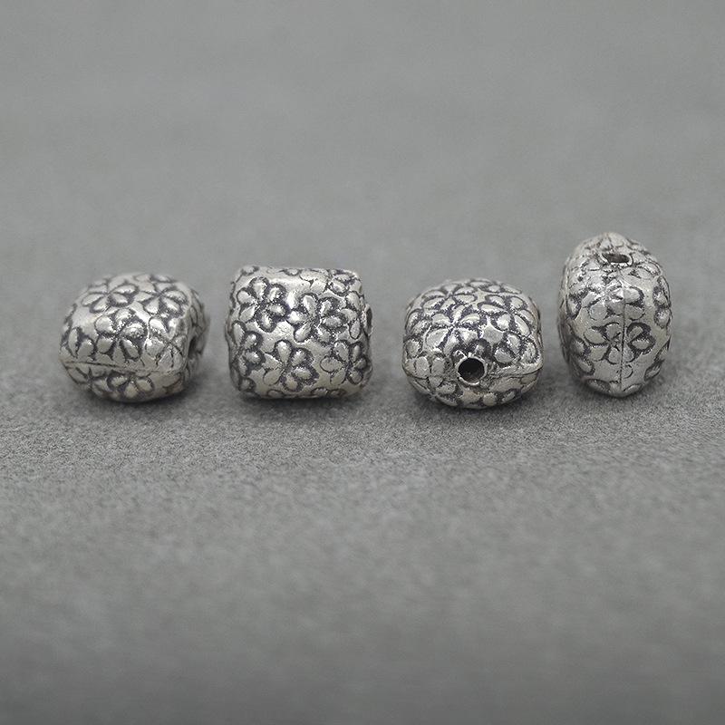 Handcrafted Thai Silver Ethnic Beaded Bracelet DIY Accessory