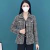Small Fragrance Jacket Women's Spring and Autumn Clothes New French Jacquard Loose Small Man Short Plaid Top