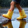Children Rain Shoe Cover Waterproof Rainproof PVC Galoshes Anti Slip Rain Boot Covers For Toddler Kid Outdoor Activity