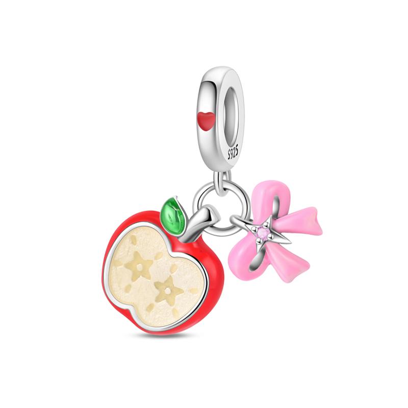 New 925 Silver Color Strawberry Cherry Fruit Series Charms Beads Fit 3mm 925 Original Bracelets DIY Birthday Jewelry Gifts