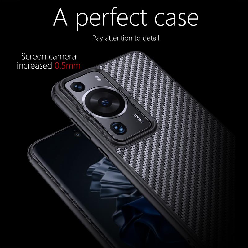 For Huawei P60 Pro/P60 Kevlar Fiber TPU Anti-drop Phone Case Magnetic Protective Cover
