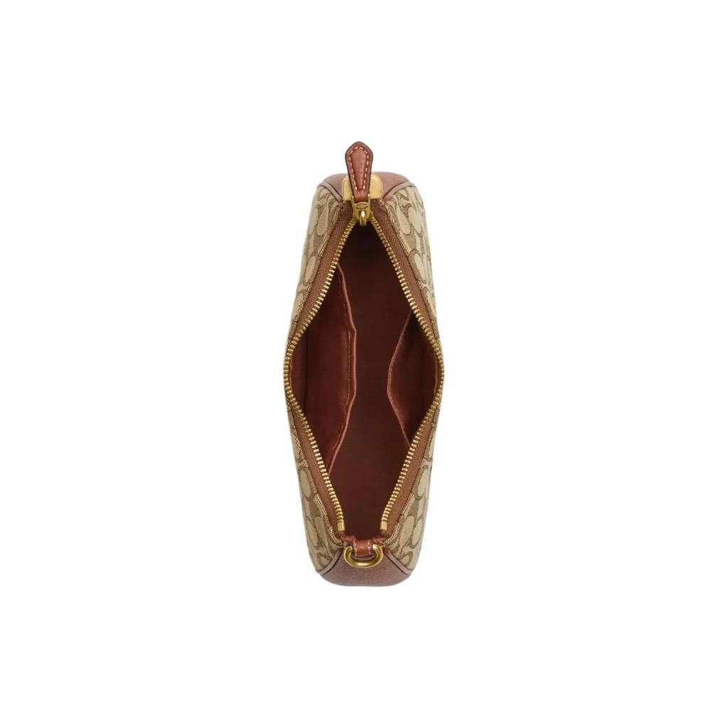 Coach Borsa a Spalla/Borsa a Mano Media da Donna Disney/Collaborazione Disney in Tessuto Teri con Pelle, Marrone CM196-B4R3U