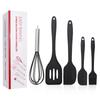 Kolip 5pcs Silicone Kitchen Utensils Set With Scraper Spatula Egg Beater Heat Resistant Non-stick Baking Tools