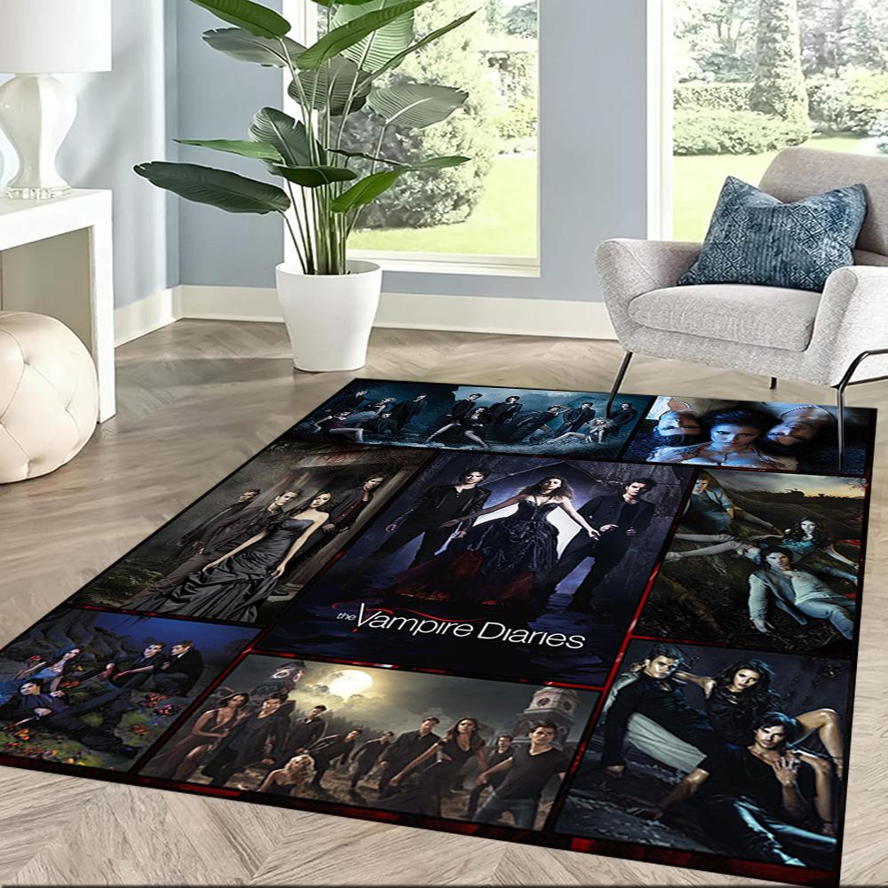 Le serie TV drammatiche romantiche sui vampiri I tappeti quadrati sono un'ottima scelta per soggiorni, camere da letto, arredamento della casa e come regali.