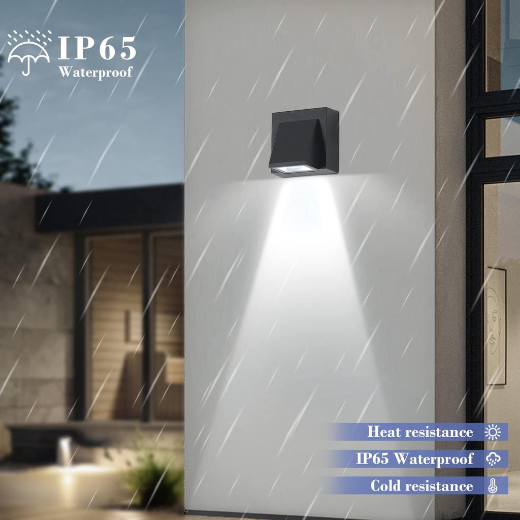 2ks Venkovní nástěnné svítidlo 5W COB LED 6000K Studené světlo IP65 Vodotěsné venkovní nástěnné svítidlo z hliníku pro venkovní terasy Vnitřní obývací pokoje