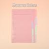 PP Index Page Solid Color Divider Labels for B5 Ring Binders - Macaron Collection