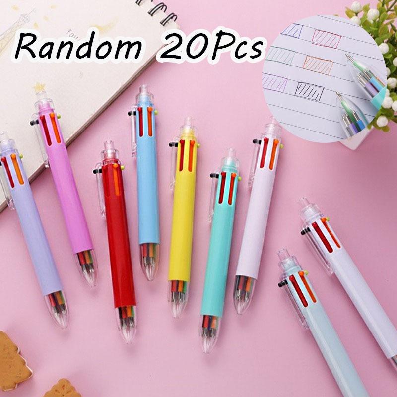 1pc Fashion MultiColor Pen Creative Ballpoint Pen Colorful Retractable Ballpoint Pens Multifunction Pen for Writing Stationery Back To School Season