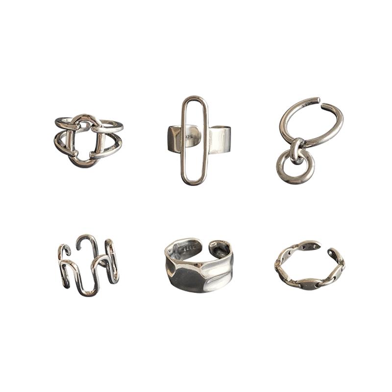 Ruili Korean Retro Open Cold Style Women's Fashion Ring