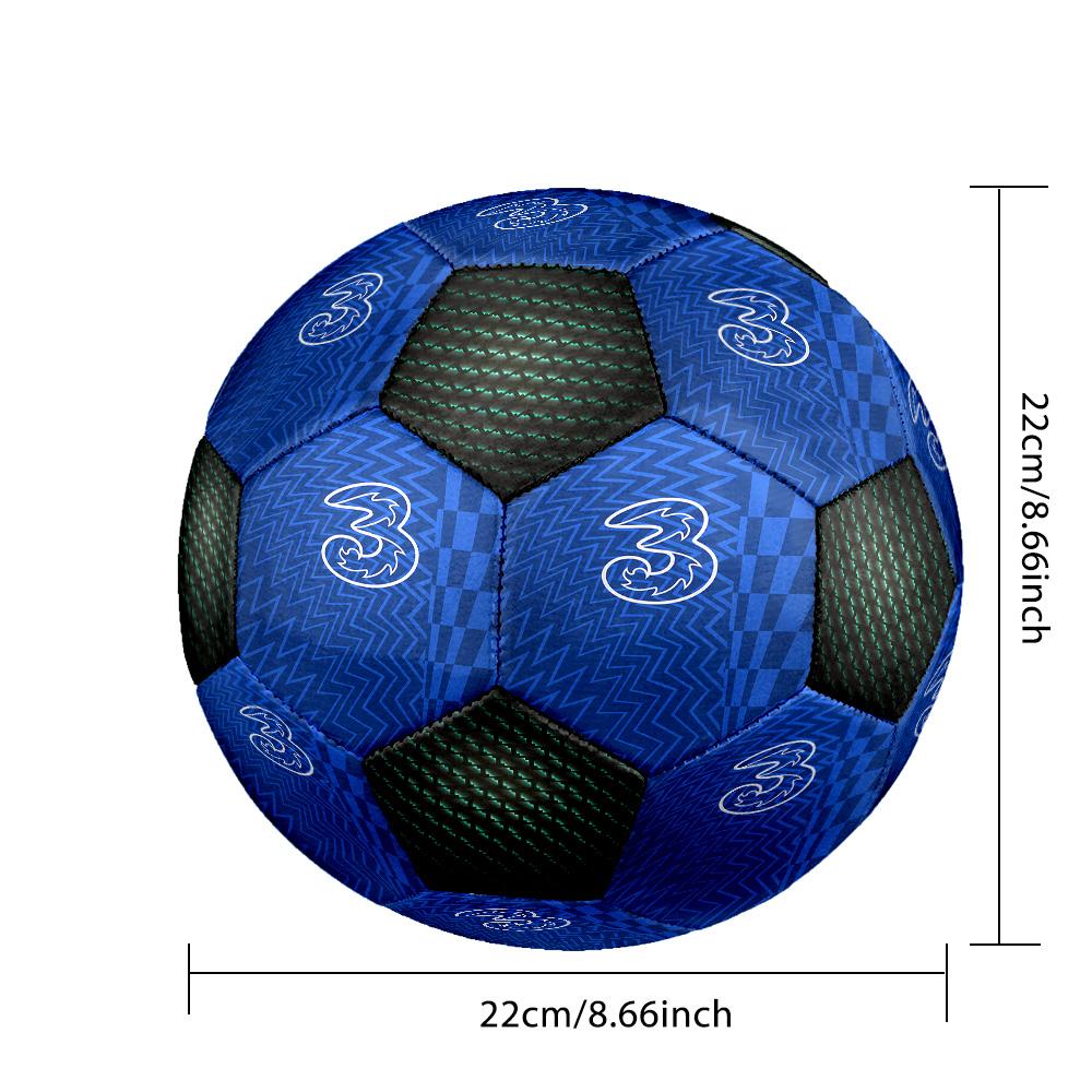 1pc Chelsea Club No. 3 jersey Football Soccer Ball Size 5 Indoor Soccer Ball Fashion Colorful Backyard Game -Great For Sports Fans Gift