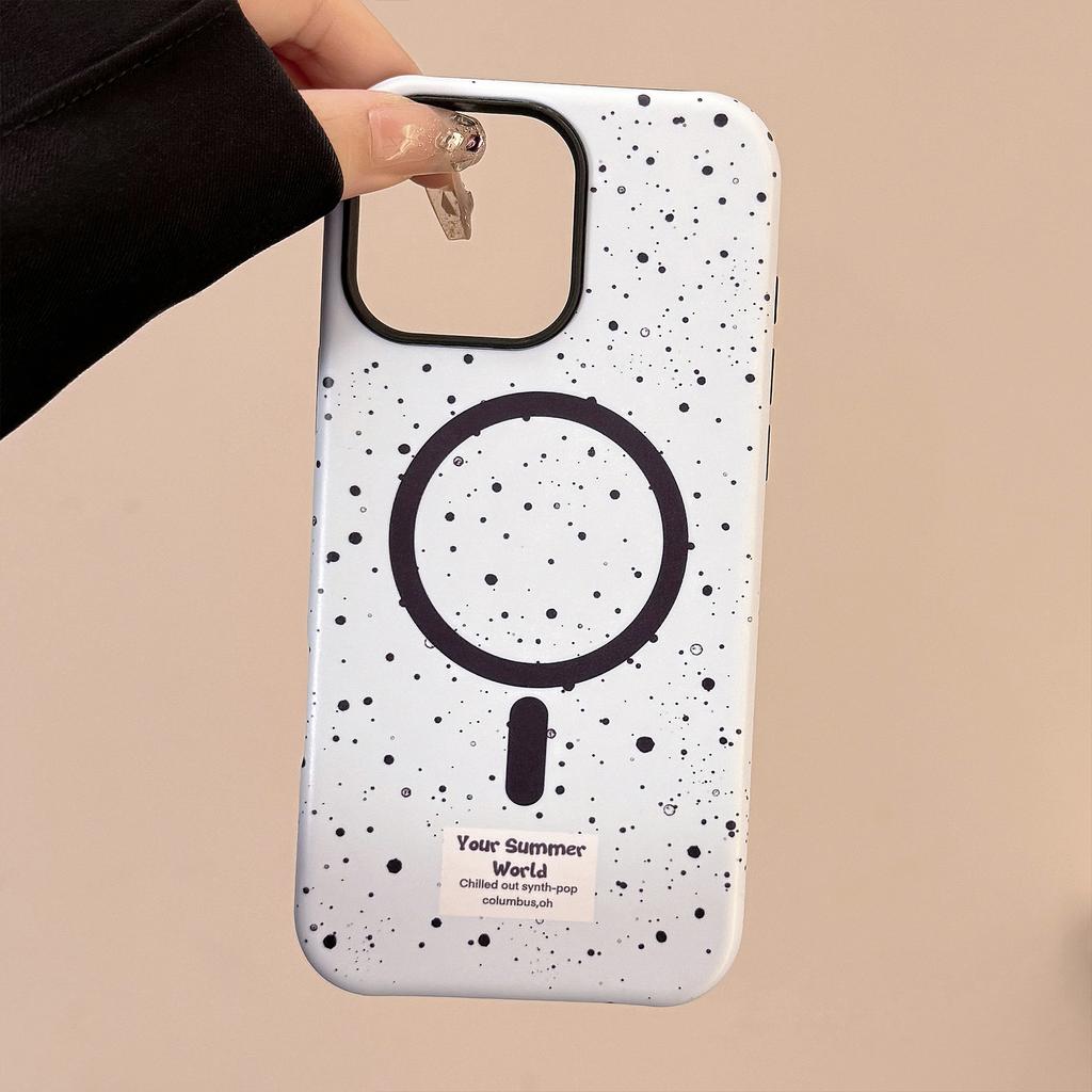 Ink Splashing Magnetic Bracket Apple 15 Mobile Phone Case IPhone 16 Promax Suitable for 13 Philin Korean Niche 11 Hard