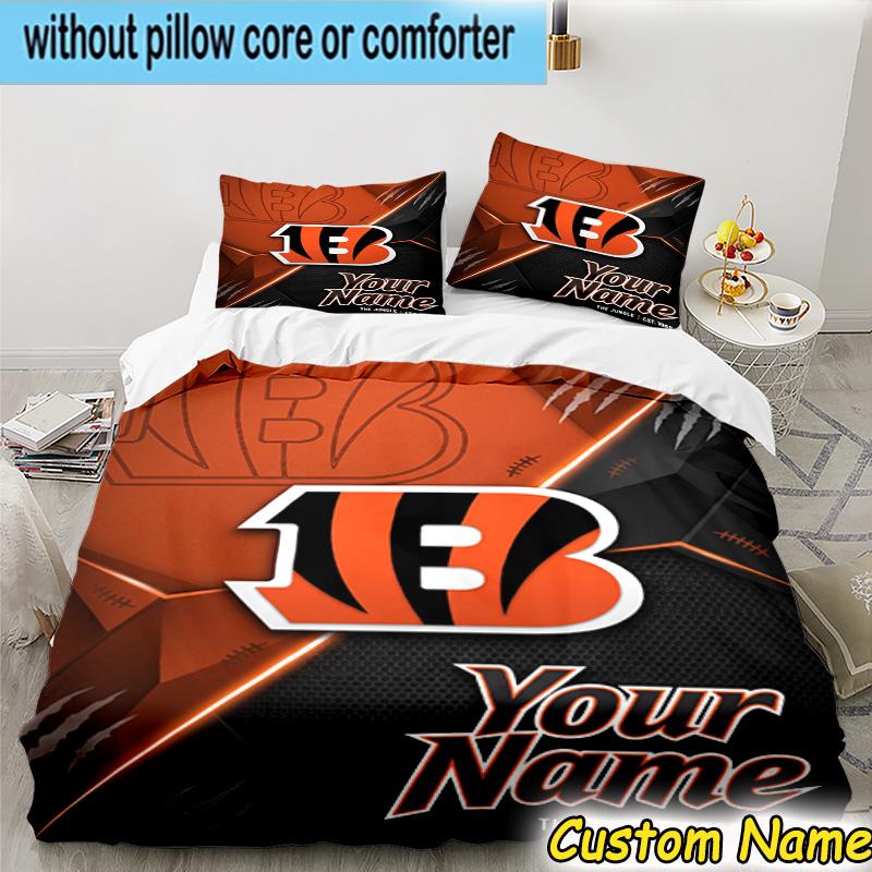 3pcs Custom Name Cincinnati Browns Legacy Bedding Set Includes 1 Duvet Cover & 2 Pillowcases for All Seasons Dormitory Home Decor Christmas gifts