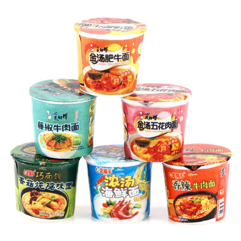6Pcs/Lot 1:12 Doll House Miniature Instant Noodles Kitchen Accessories Toys