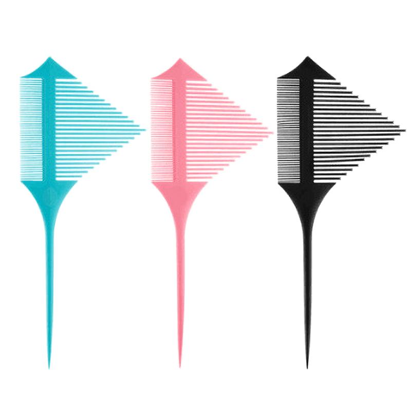 Farbe Doppelseitiger Strähnenkamm Friseurbedarf Styling Haarfärbekamm Spitzkamm Dreieckige Bürste Dichte Zähne Haarzubehör