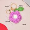 Handwoven Flower Keychain Ring - INS Style, Perfect for Bags and Teacher's Day Gifts