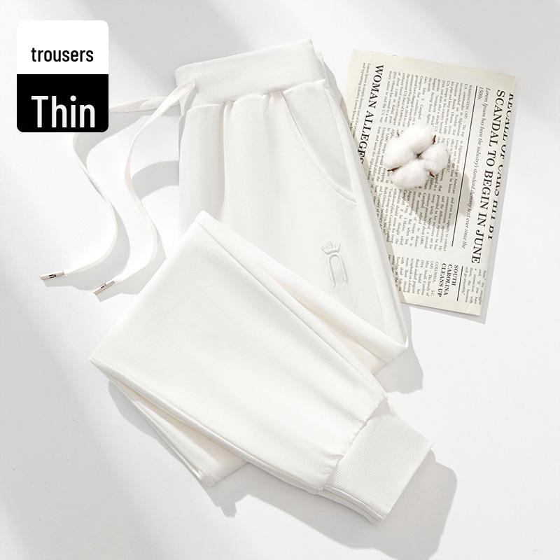 

GAGN Women s Gray Cotton Sweatpants - New Spring/Summer 2025 Loose Ankle Cuff, Comfortable and Breathable. Medium