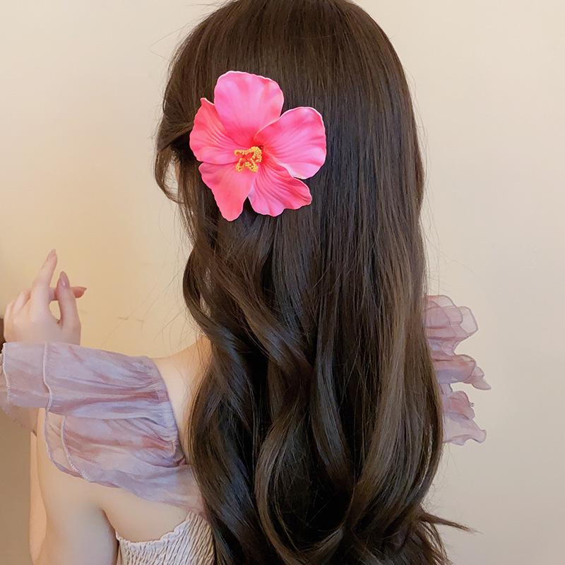 Rote Spinnenlilie Acryl Haarspange: Retro chinesischer Stil Haarschmuck