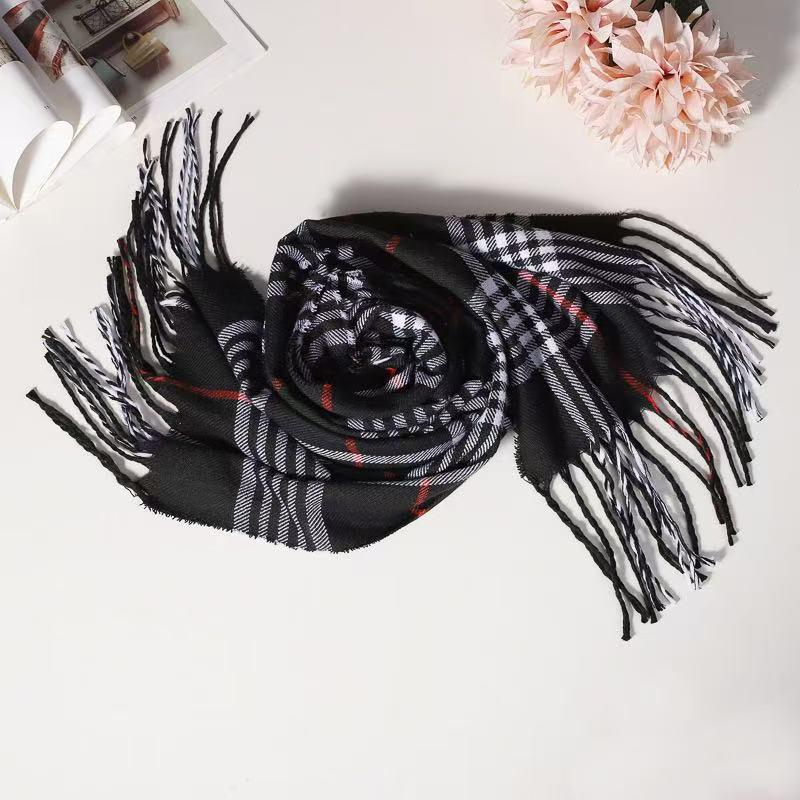 Écharpe Élégante à Carreaux Britanniques Sensation Cachemire pour Hommes & Enfants - Châle Chaud & Snood Automne/Hiver