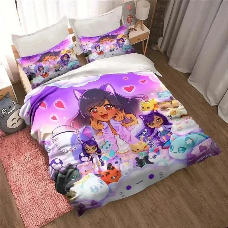 

APHMAU Каваий Постельный комплект APHMAU Набивной Постельный комплект с наволочкой Пододеяльник для кровати Мягкое Постельное белье размера Квин-сайз Кинг-сайз Домашний Взрослый для мальчиков 70x133cm 2pcs