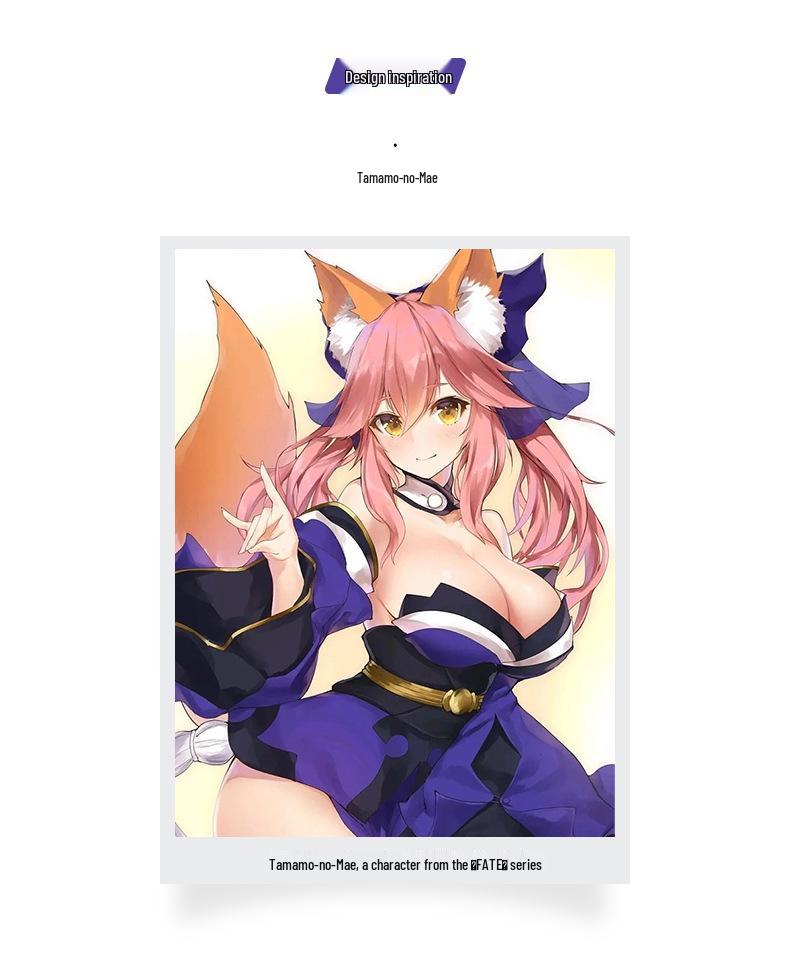 Set Fascia con Orecchie di Volpe e Coda Fatto a Mano - Carino Accessorio Cosplay per Tamamo-no-Mae