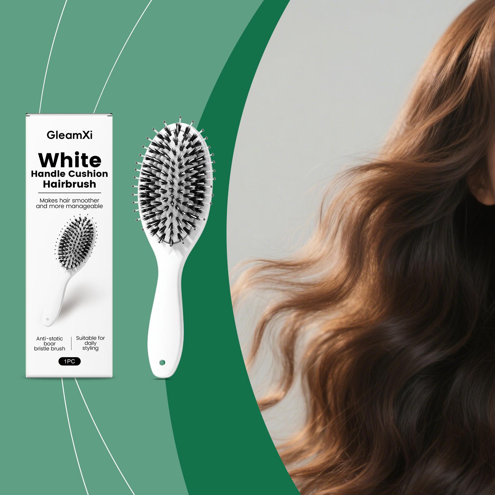 New Nylon Bristles Paddle Brush Smoother Hair Care Hair Comb Non-Slip Grip Straightener Brush 1pcs
