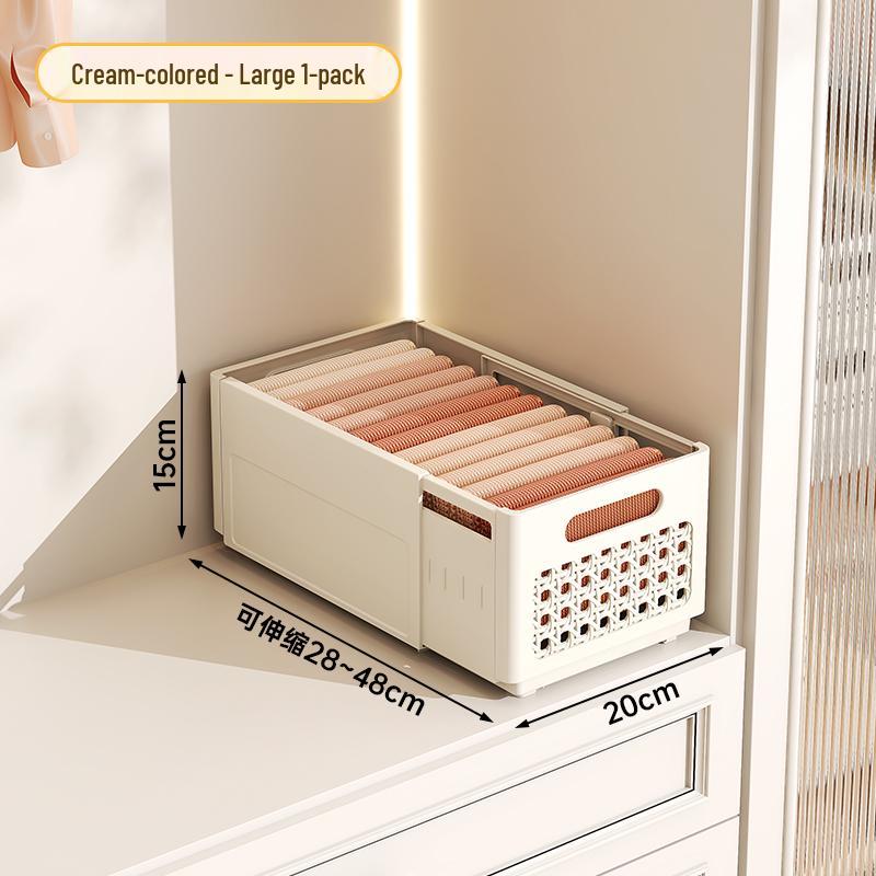 Retractable Wardrobe Drawer: Layered Organizer for Pants and Clothing Storage