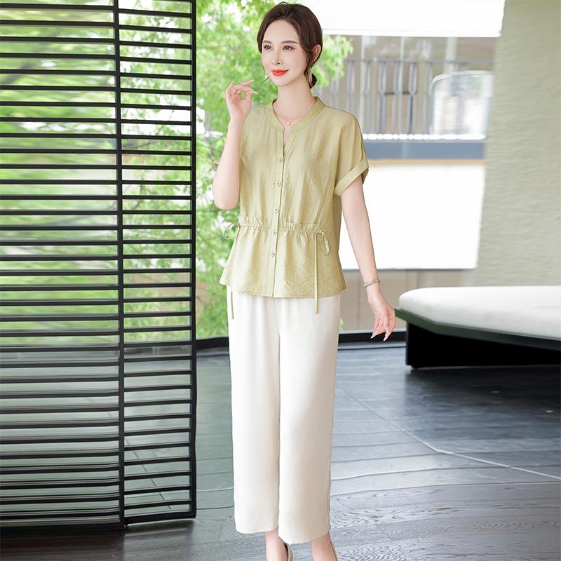 

Chiffon Summer Top for Young Mothers: Elegant & Dignified 2026 Style for Middle-Aged & Elderly Women XL (105-120 lbs)