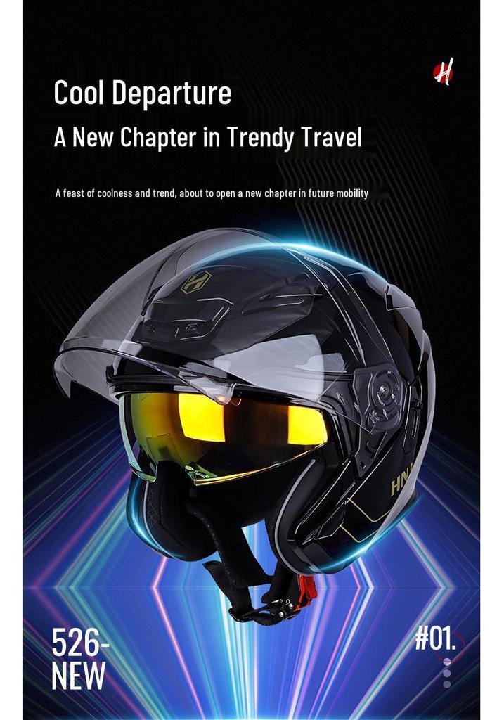 Men's 3/4 Motorcycle Helmet - National Standard Class A, 3C Certified, Electric Vehicle, Summer Safety Helmet
