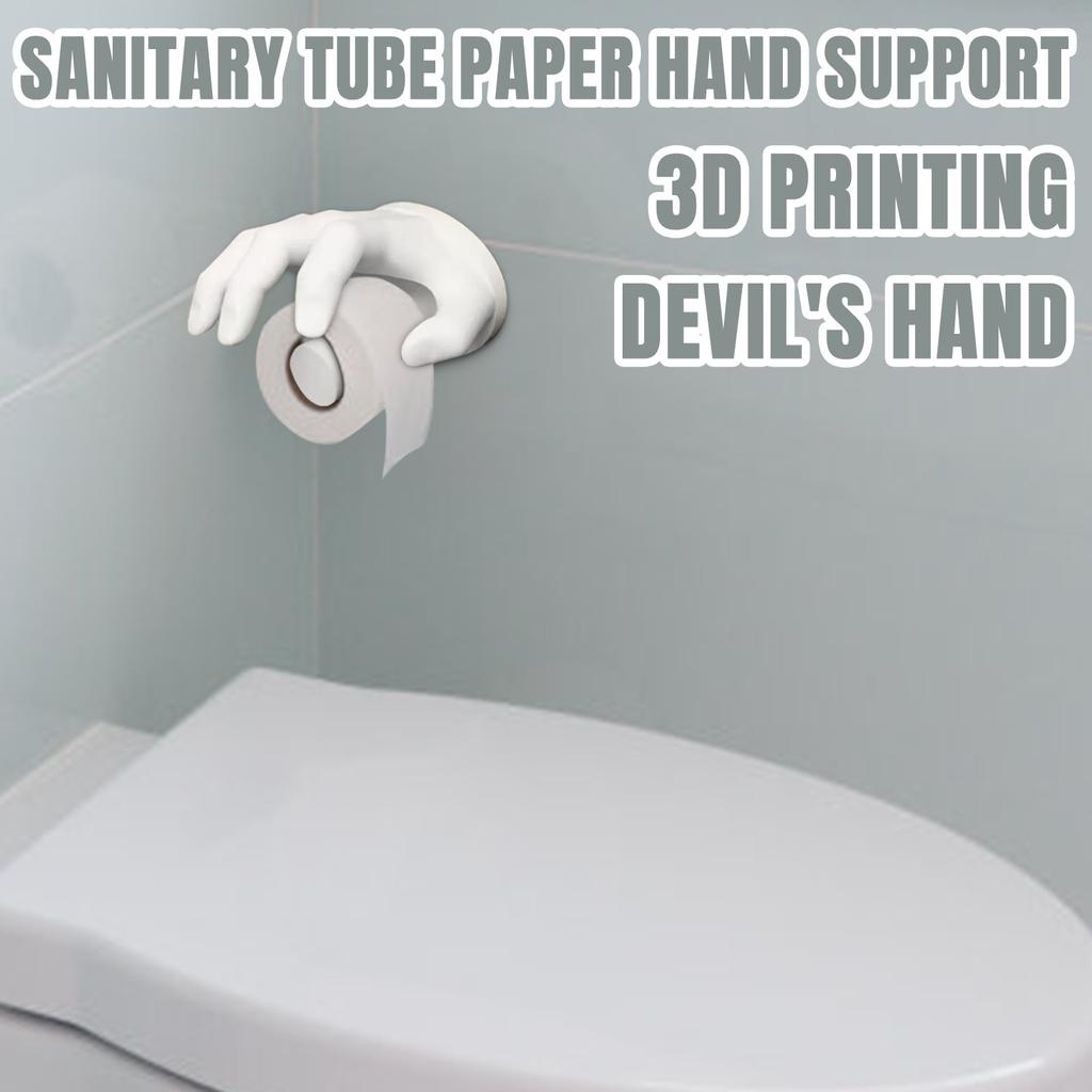 Devil's Toilet Paper Hand Holder, Indoor Novelty Handicraft Ornament