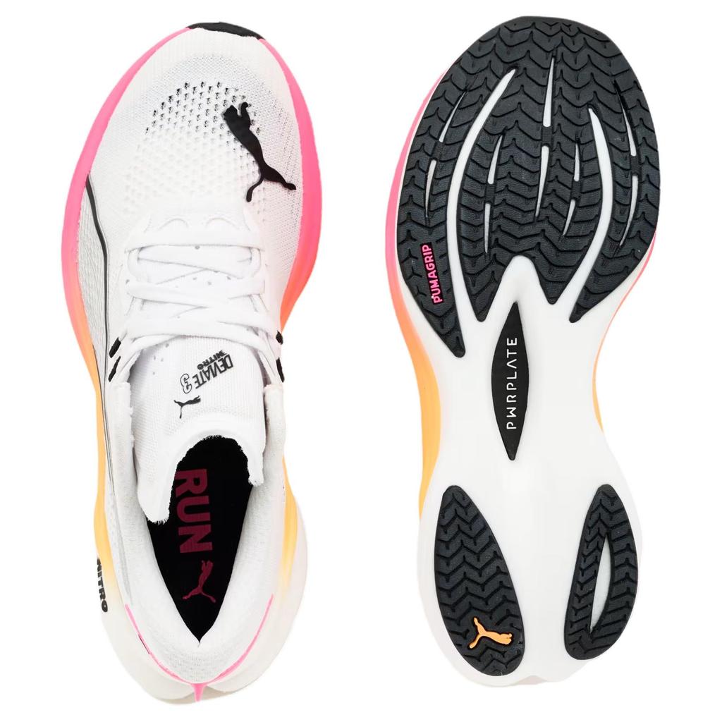 Puma Deviate Nitro 3 Comfortable Durable Breathable Low Top Running Shoes Women Running Shoes White 378450-04