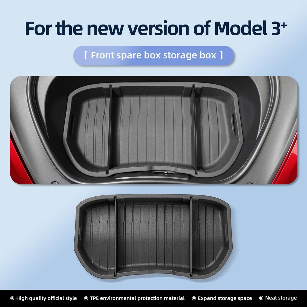 for Tesla Model 3 Highland 2025 2025 Front Trunk Storage Box Organizer Tray Mat Car Interior Accessories Rear Trunk Storage Case