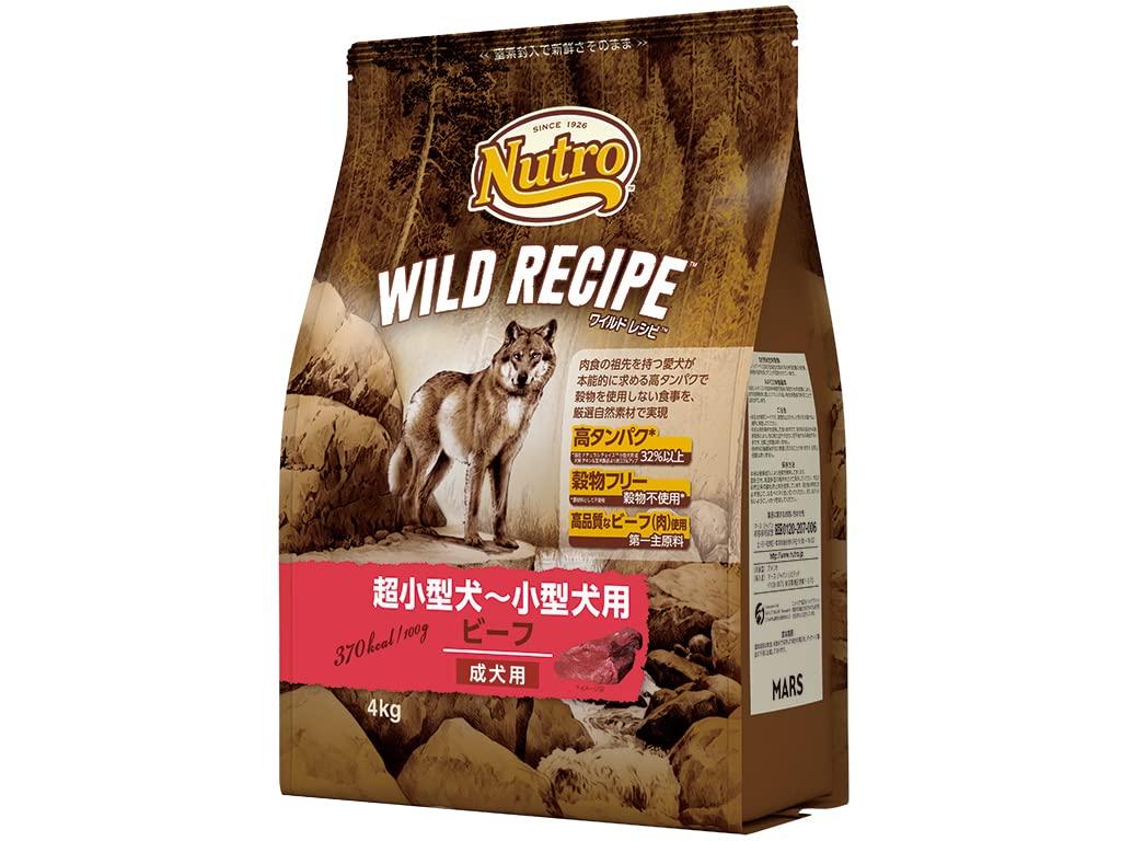 

Nutro Wild Рецепт для собак самых маленьких пород и для взрослых собак среднего размера, говядина, 4 кг, корм для собак, добавка для собак, [Без красителей/Без зерна/Без глютена/Мелкое зерно]