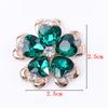 Engood 50Pcs Crystal Glass Flower Rhinestone Alloy Buttons Sewing Trim Embellishments Craft DIY Hair Apparel Clothes Accessories