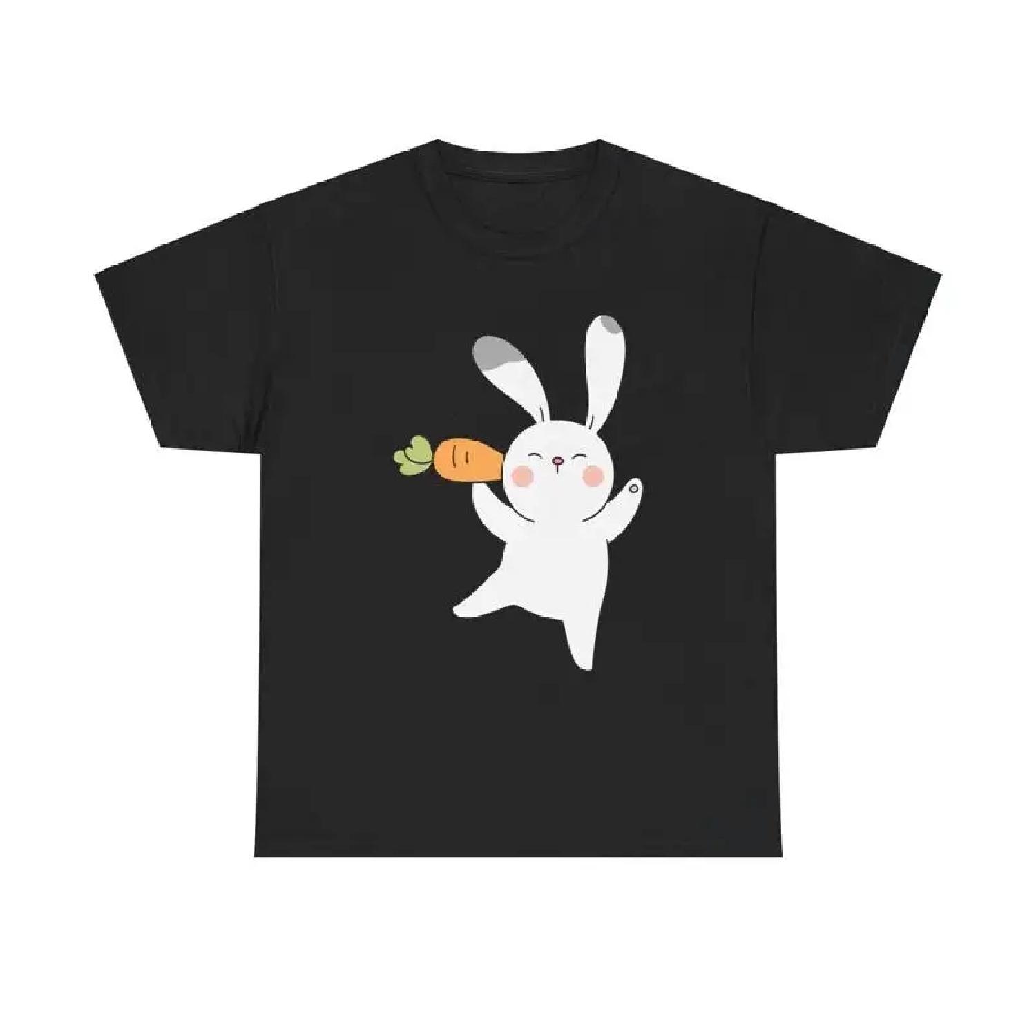 

Happy Bunny with Carrot T Shirt cute kawaii animal vintage easter rabbit art XXXXXL різнокольоровий