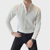 Men's New Long Sleeve Waffle French Business Shirt - Autumn/Winter Fashion