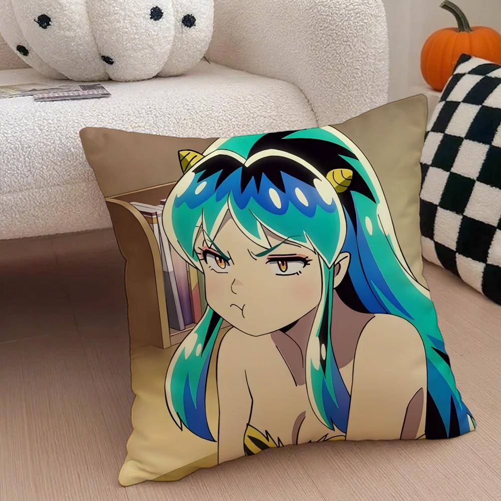 Anime Game UUruseiES YYatsuraS Cushion Cover Throw Pillow Cover Hidden Button Durable Polyester Chair Cushion