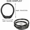 Bike Lock - JEWEL BOX - 15mm X 600mm - 4-Digit Code - Steel - Black