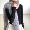 Plush Tassel Scarf Spring and Winter Thickened Ostrich Feather Plush Shawl with Fluffy Scarf Encryption Shawl