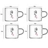 4pcs Sets Tea Cup with Lettering Creative Water Cup Heat Resistant Glass Cup with Handle Household Coffee Mug Drinkware Teaware
