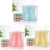 Premium Cotton Thick Absorbent Face Towel Soft Washcloth For Home Use In Blue Yellow And Pink