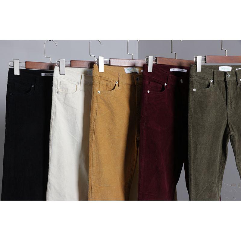 Corduroy High Waist Extra Long Vintage Color Jeans