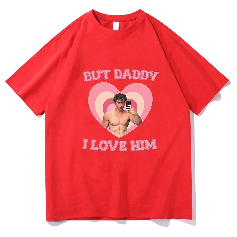 Vintage I Love Nicholas Chavez TShirt Men O Neck Cotton But Daddy Printing T Shirts Short Sleeve Tee Clothing Summer Streetwear