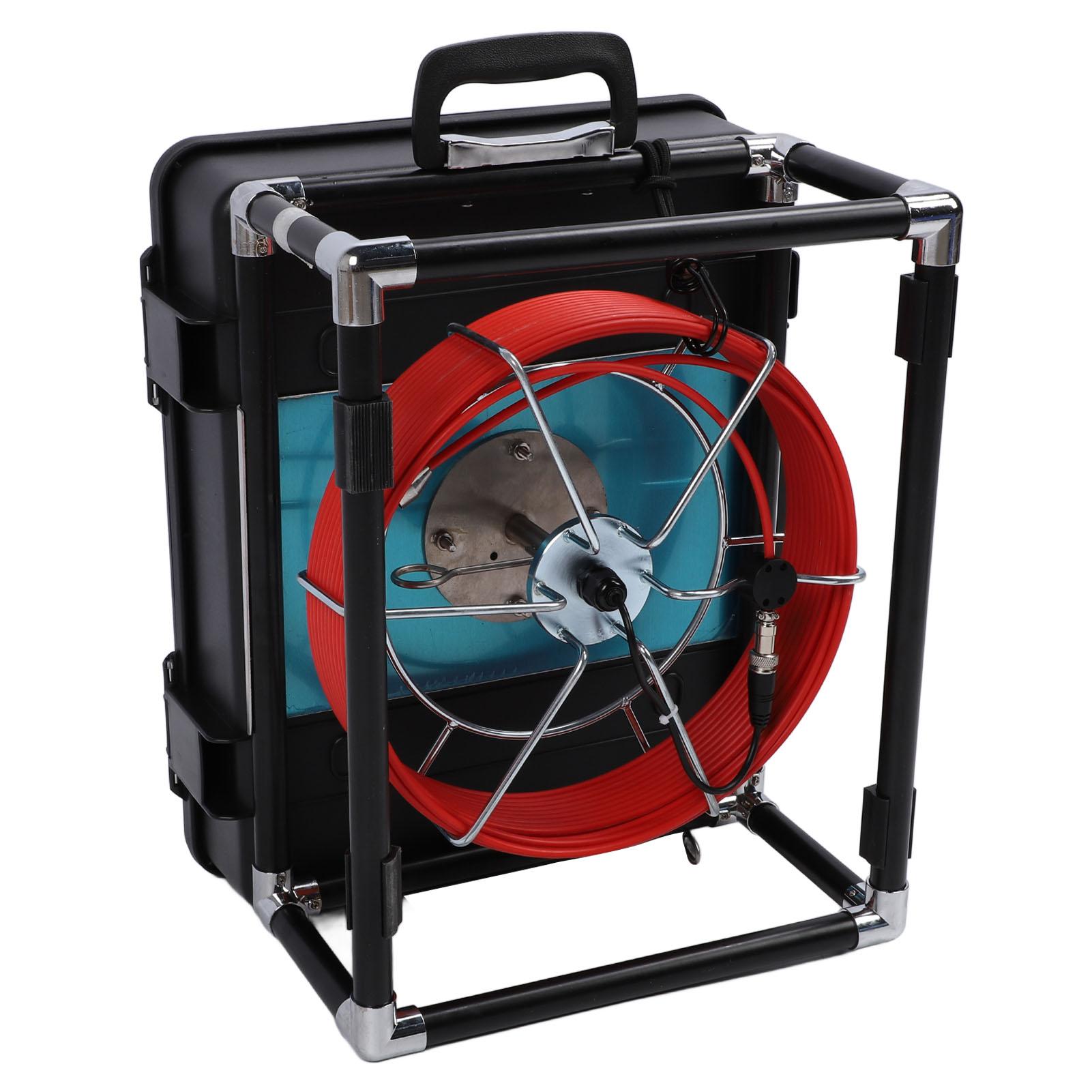 Sewer Camera 10 Inch LCD Display 23mm Lens IP68 Pipe Inspection Camera with DVR and 6 LED Lights for Industrial