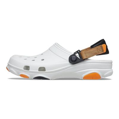 Klapki terenowe Plastikowe sandały-sneakersy Unisex Białe Pomarańczowe