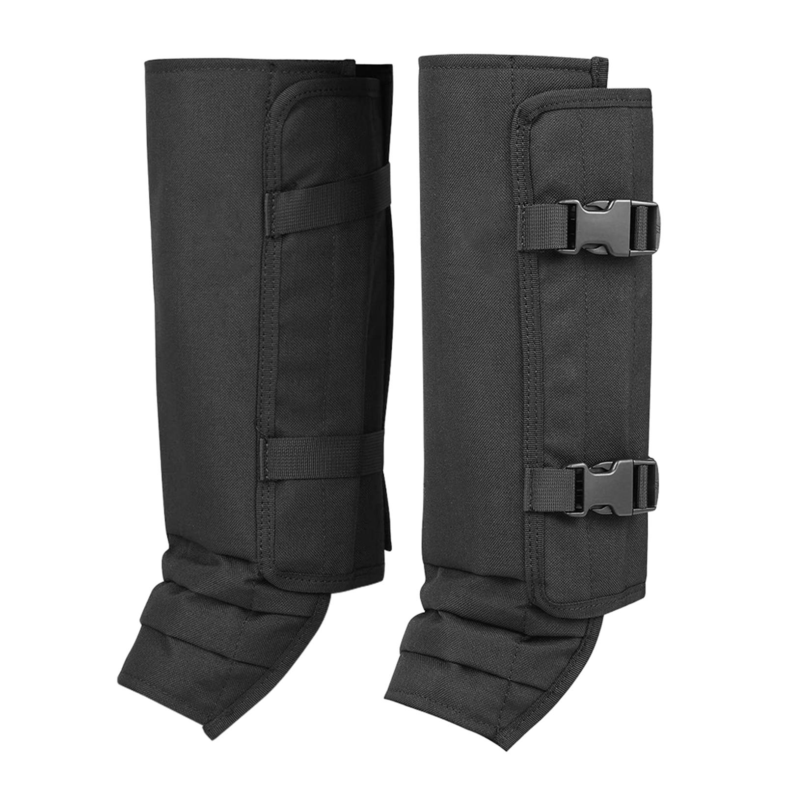 Snake Gaiters Leg Guards, Snake Guards, Adjustable Snake Bite Protection for Lower Legs, Leg Gaiters for Climbing Hiking Walking чёрный