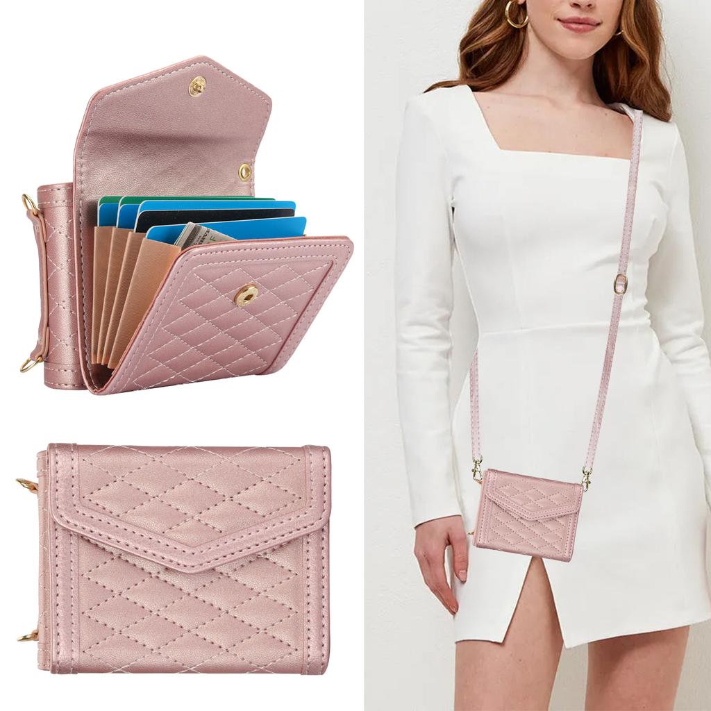 Crossbody Cards Solt Wallet Leather Case For Samsung Galaxy Z Flip 7 6 5 4 Flip5 RFID Lanyard Bag Diamond Shoulder Straps Cover