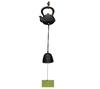 Japanese Wind Chime Nambu Iron Temple Bell Brack Color Furin (with Tetsubin)