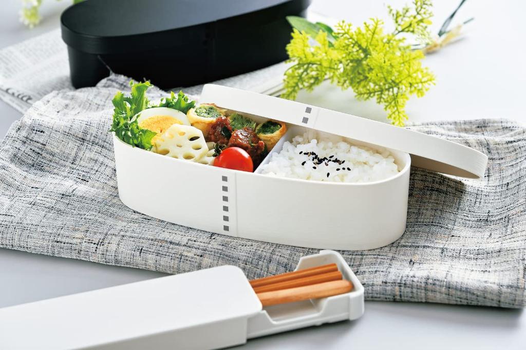 Tatsumiya Magewappa Monotone Slim Lunch Matte W21 30352 Single-Tier Box, White, Size Approx. D9.3 H5.5