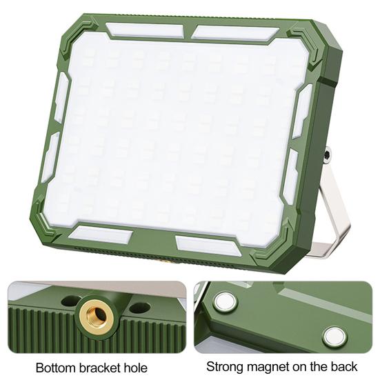 Multi-functional Outdoor Camping Light 3 Colors Adjustable Rechargeable Super Bright Portable Hiking Emergency Lantern Floodlight LED Work Lamp