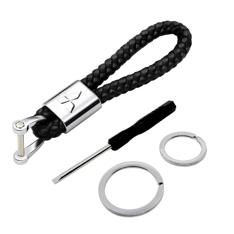 

Braided Rope Car Keychain Keyring Pendant for Mitsubishi Triton ASX EVO Lancer Montero Mirage Pajero Galant L200 OTO Styling