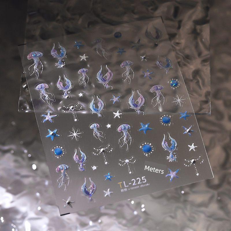 

Season Pearl Summer Shell HAILANG Jellyfish Nail Sticker Waterproof Nail Sticker Decorations TL225 236 TL225 (point Pearl glass broken Jelly Glue)